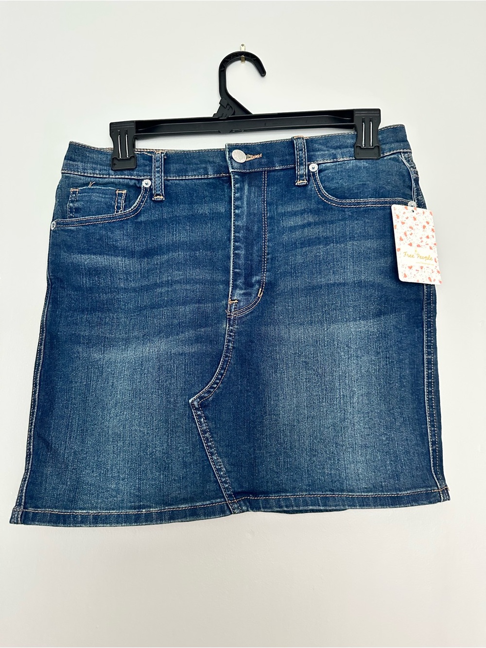 We The Free Indigo Blue Denim Mini Skirt